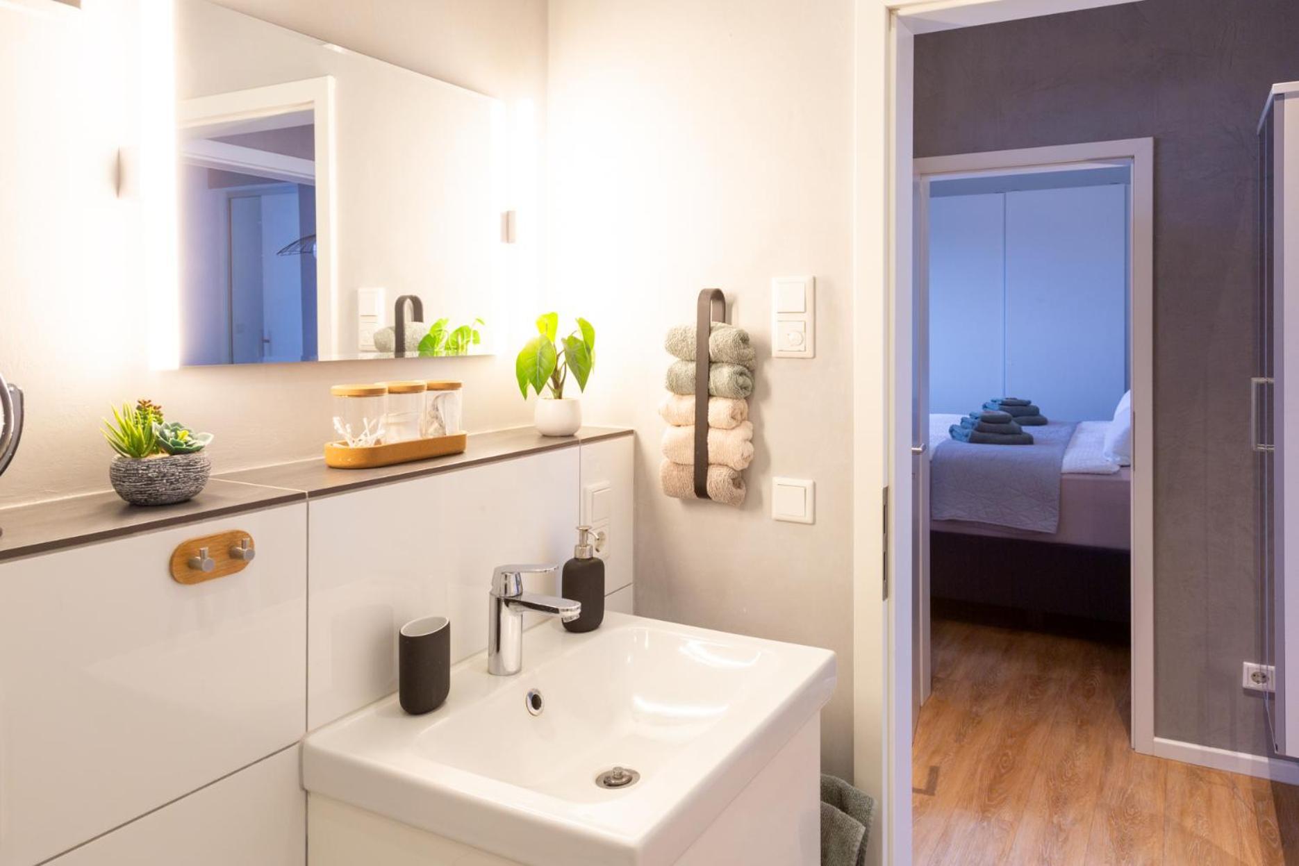 Appartement Micasa Ol - Modernes Penthouse - Stellplatz - Kueche - Wlan - Dachterrasse