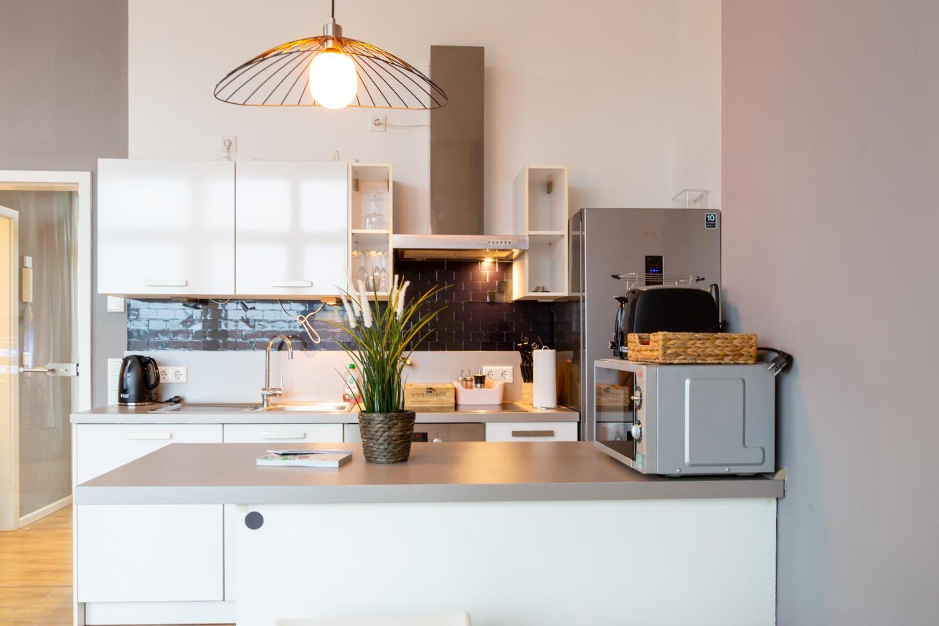 Micasa Ol - Modernes Penthouse - Stellplatz - Kueche - Wlan - Dachterrasse